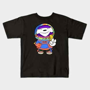 Super cool astronaut dog posing in style  illustration Kids T-Shirt